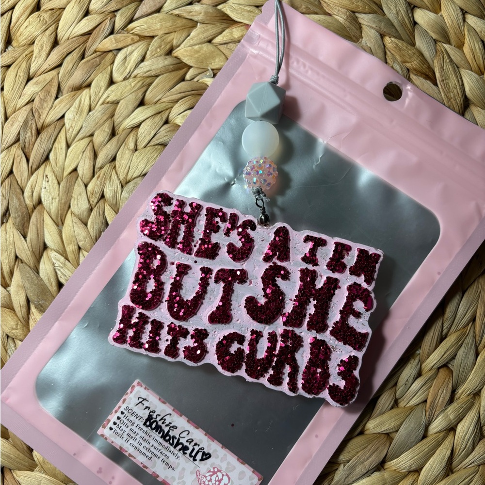She's a 10 But She Hits Curbs | VS Bomshell Car Freshie | Long-Lasting Scent
